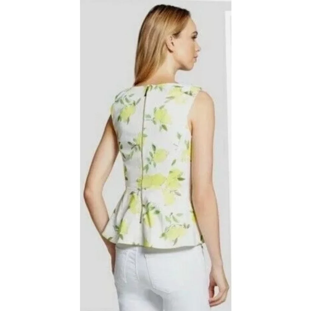 Kate Spade Thalia Peplum Top In Lyric Lemon